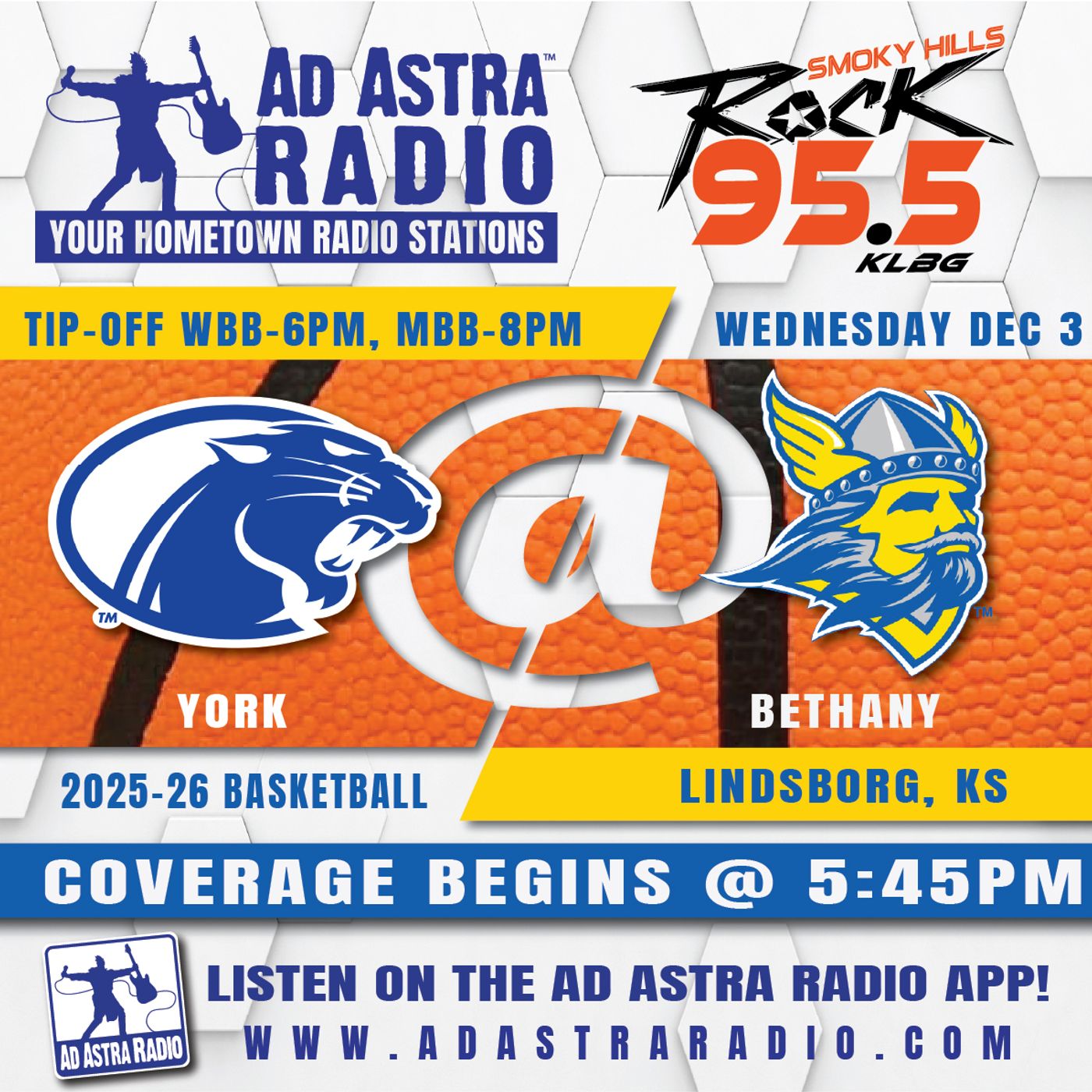 York Panthers at Bethany Swedes College Basketball (December 3, 2025) episode artwork