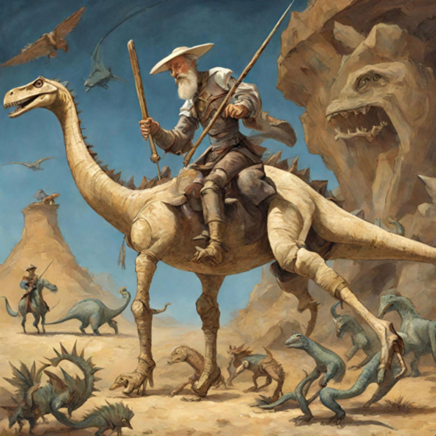 Don Quijote en el país de los dinosaurios