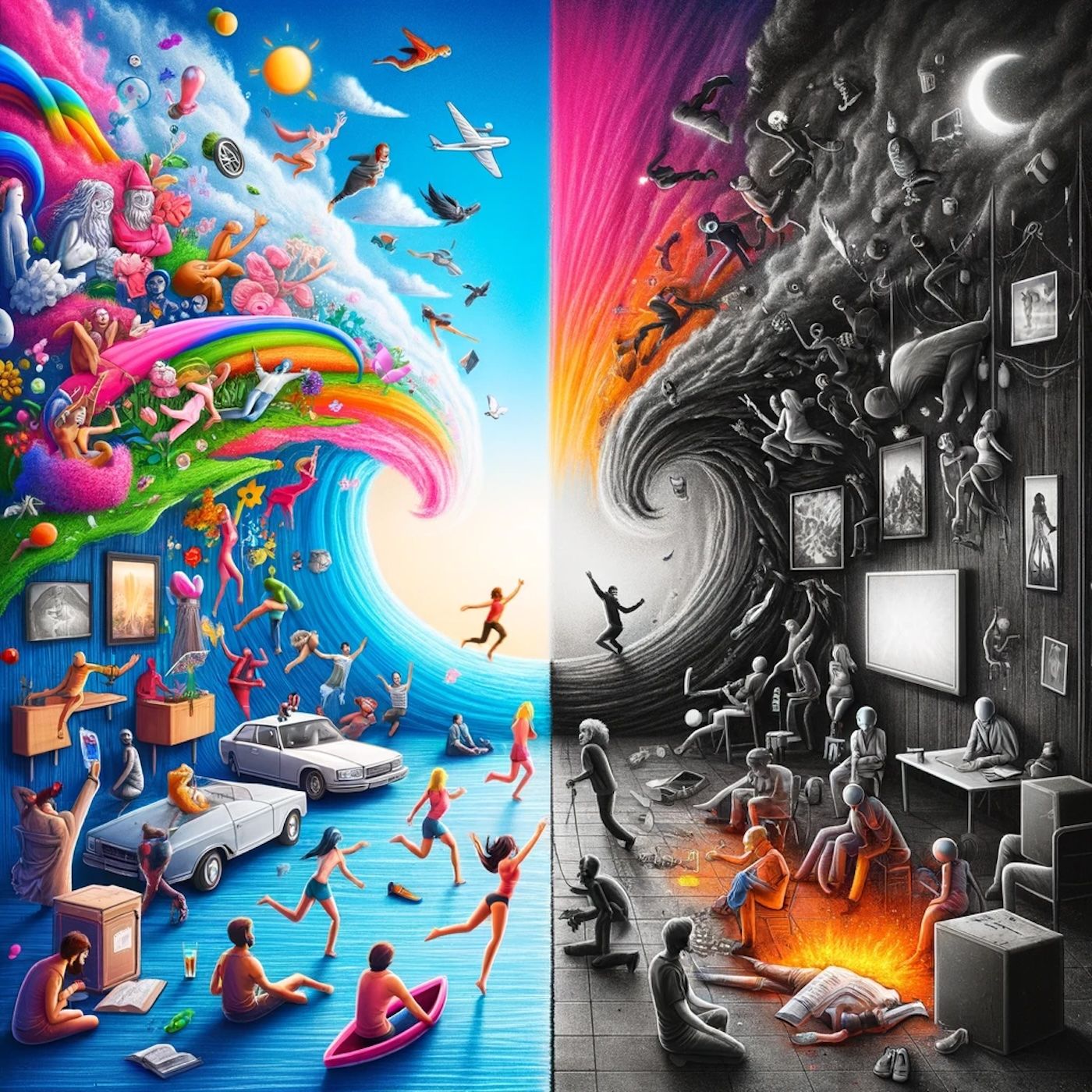 "Do not be afraid of death. Be afraid of the half-lived life." episode artwork