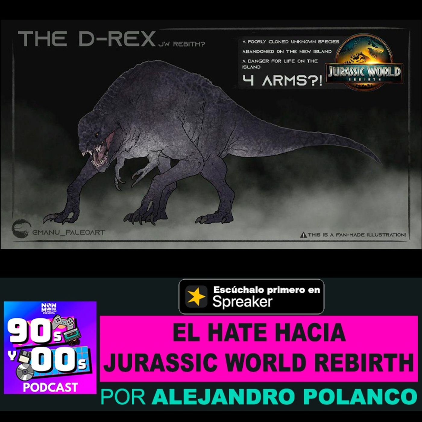 El 'hate' hacia Jurassic World Rebirth episode artwork