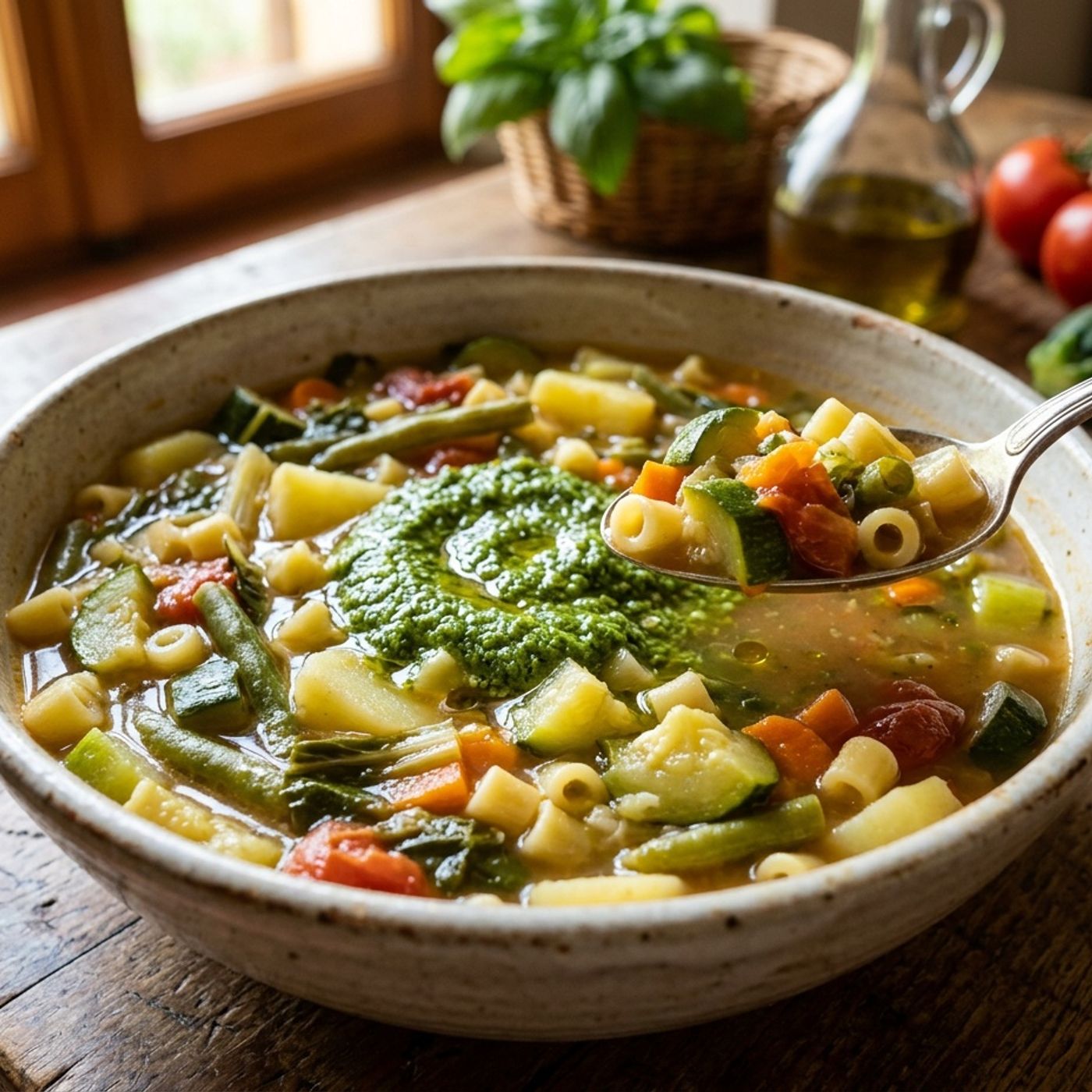 Minestrone di fine estate in pentola a pressione: tante verdure e pesto episode artwork