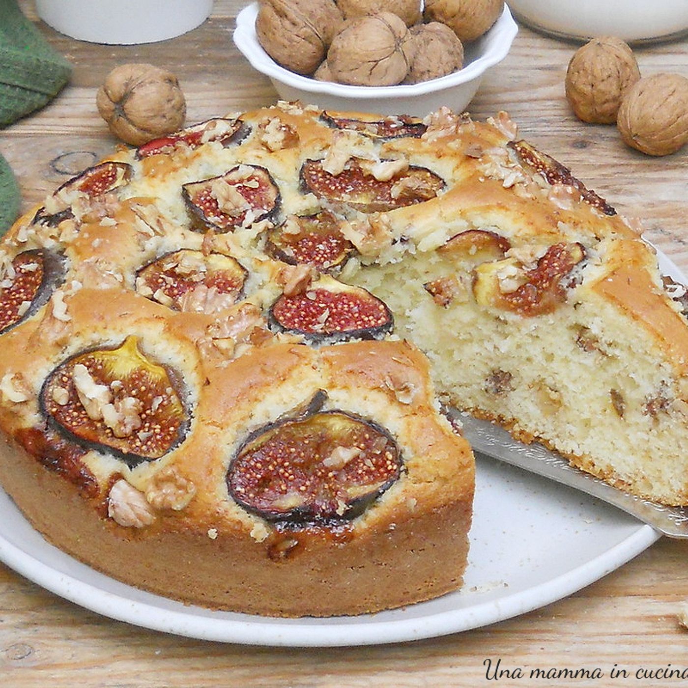 Torta 5 minuti fichi e noci