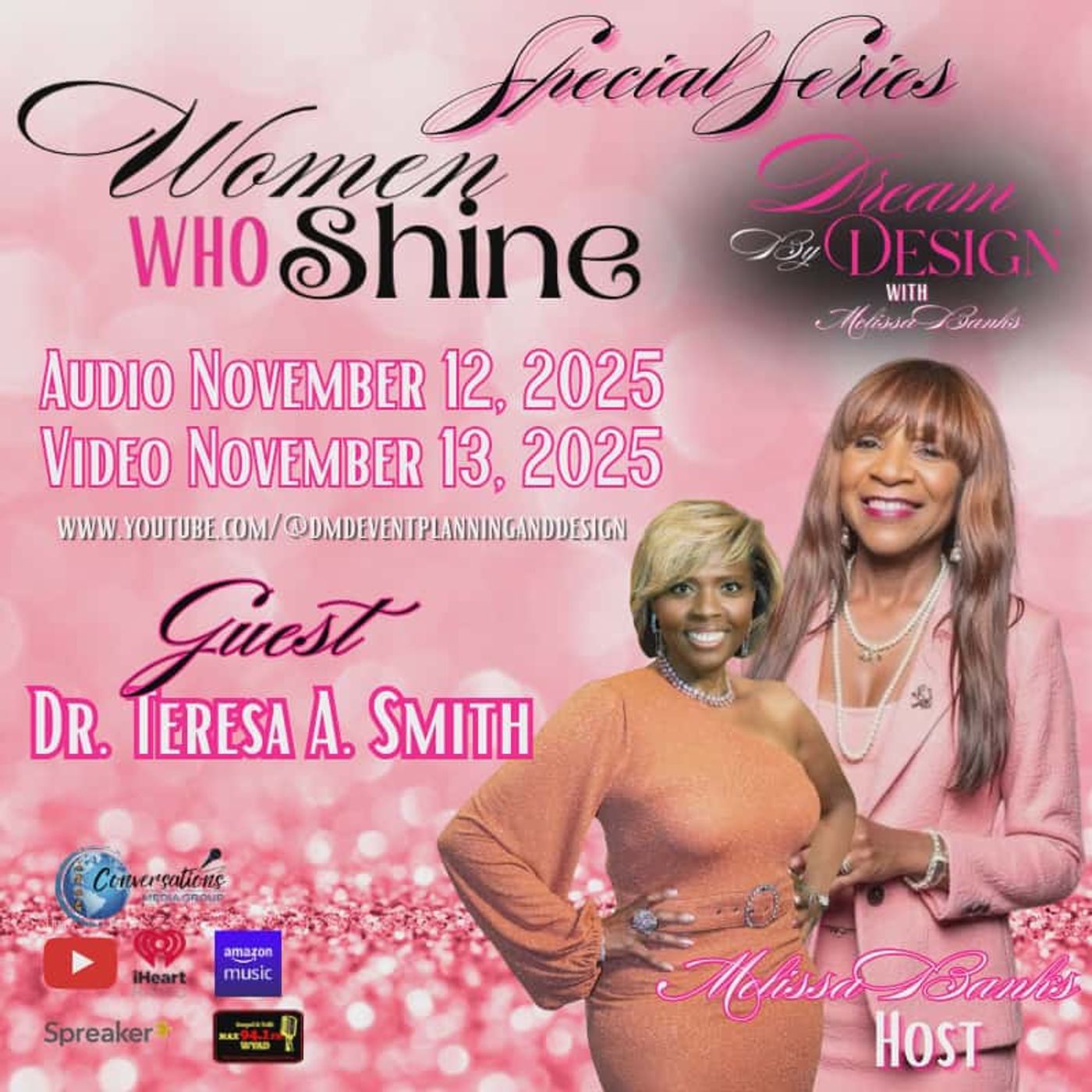 Melissa Banks' Women Who Shine Series with guest Teresa Smith ~ #womenwhoshine #femaleempowerment episode artwork
