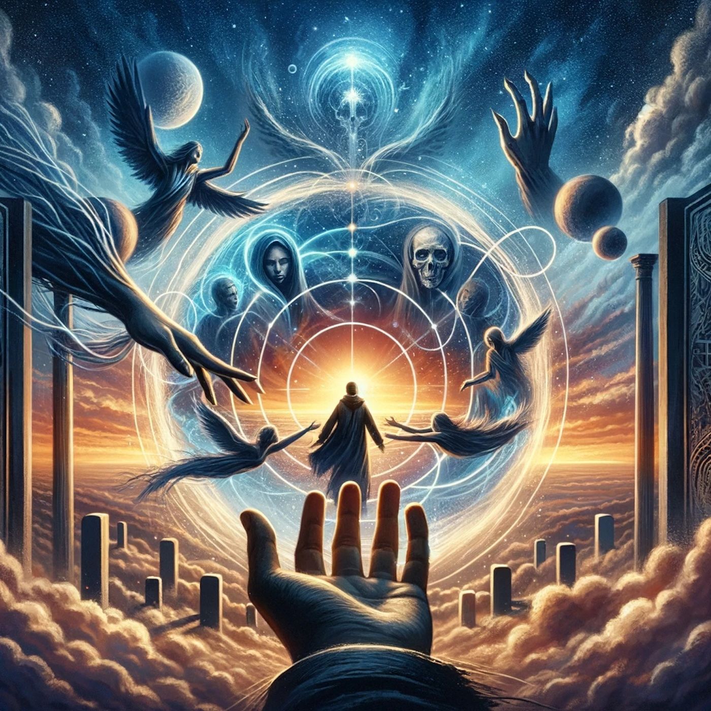 "Death is the end of a lifetime, not the end of a relationship." episode artwork