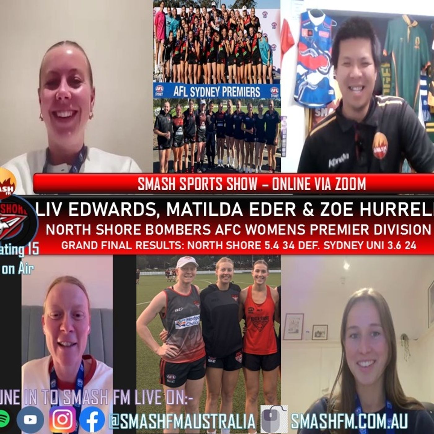 SSS15THYR: North Shore Bombers 2025 AFL Sydney Womens Premier Division Premiership Interviews 291025