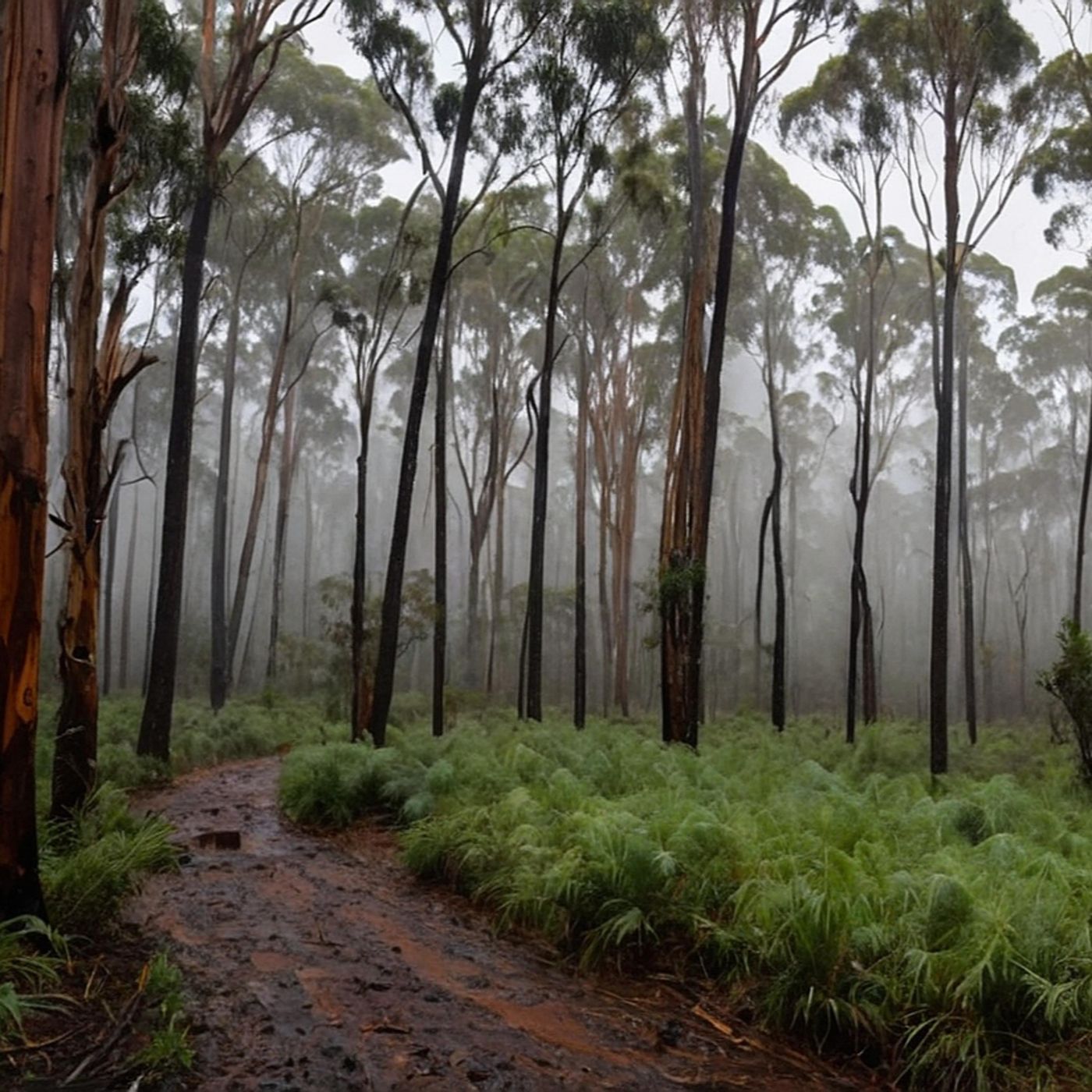 Rainy Eucalyptus Forest - 10 Hours Sleep Sound