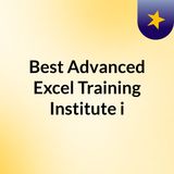 Best Advanced Excel Training Institute in Delhi