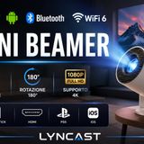 Mini proiettore portatile LYNCAST- Android TV, 4K e WiFi 6 a prezzo pazzesco