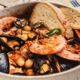 RIcettina: Guazzetto di Legumi con cozze,vongole e gamberi