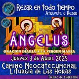 ANGELUS DE HOY JUEVES 3 DE ABRIL 2025, 🙏ORACION A NUESTRA MADRE 🌹LA VIRGEN MARIA 🙏.