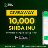 Download Koinbazar Crypto Exchange App And Get 10,000 Shiba Inu FREE!!!