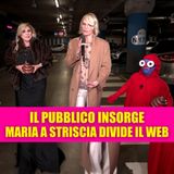 Maria De Filippi a Striscia la Notizia con Tina e Giovannino: il pubblico insorge