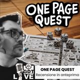 One Page Quest: finalmente quello che cercavo (in un gioco in solo… ma non solo)!