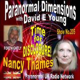 Paranormal Dimensions - Time for Disclosure with Nancy Thames