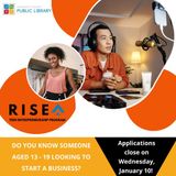 Todday Is The Application Deadline For Rise Teen Entrepreneurship Program