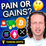 Pain or Gain Ahead for Bitcoin, XRP, Solana, Ethereum, & SUI?