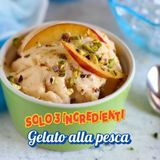 Gelato alla pesca cremoso senza gelatiera