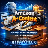 Amazon A+ Content: AI Copy + Visuals Workflow for Retainer Income