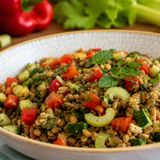 INSALATA FREDDA DI LENTICCHIE E FARRO ricetta leggera
