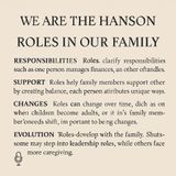 We Are The Hansons: Roles in Our Family