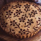 Crostata stencil con crema frangipane al cacao