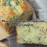 Plumcake salato spinaci e pancetta soffice e saporito