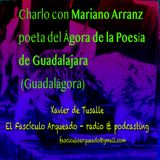 Charlo con Mariano Arranz, poeta del Ágora de la Poesía de Guadalajara (Guadalágora)