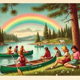 25 - Outdoor Girls at Rainbow Lake by Laura Lee Hope
