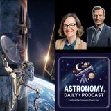 First Frenchwoman in Space Steps Outside