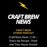 Craft Brew News  # 49 – That’s My Recipe, Thief! and Tree House Growth