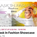 Mask in fashion show case with Marcus Muhd