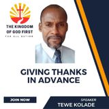 GIVING THANKS IN ADVANCE