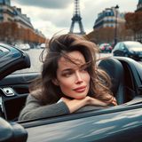 "At the age of 37 she realised she'd never ride through Paris in a sports car with the warm wind in her hair."