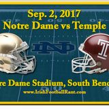 Irish Football Weekly:Notre Dame-Temple Preview W/Tony Hunter