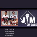 158. Atlanta Braves Sluggers Matt Olson & Austin Riley with Coaches Eddie Perez & Sal Fasano