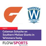 Coleman Schache from Southern Mallee Giants on their 1 point win over Minyip-Murtoa and top-of-table trip to Stawell in Wimmera footy