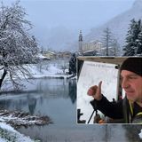 Il sindaco – operaio spala la neve: “Strade aperte, ricordatevi di andare a votare”. VIDEO