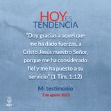 Mi testimonio ~ Devocional de Jóvenes ~ 5 de agosto 2025