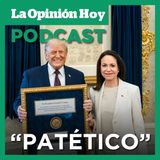 Noruega critica que María Corina Machado entregue medalla del Nobel de la Paz a Donald Trump.