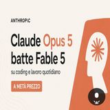 Claude Opus 5, il nuovo modello Anthropic a metà prezzo di Fable 5