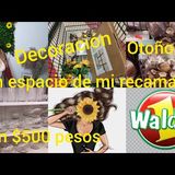 Decorando con $500 pesos en WALDOS un espacio de mi recámara+ la mesita que tanto quería 👍🎃🌻#waldos