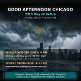 Chicago Weather Update: Wind Advisories and Storm Threats April 27th 2026 afternoon