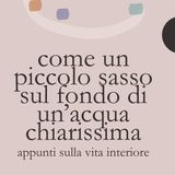 Debora Rienzi "Come un piccolo sasso sul fondo di un'acqua chiarissima" Christian Bobin