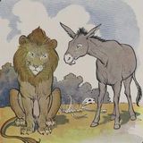 De Ezel en de Leeuw | Aesopus Fabels
