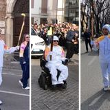 La fiamma paralimpica è transitata per il Vicentino. Festa a Bassano, Thiene e Vicenza