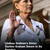 Darline Graham, the sister of late #SouthCarolina Senator Lindsey Graham, was sworn into the Senate by Senate President Pro Tempore Chuck Gr