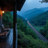 Rainy Southern Night Train & Crickets - 10 Hours Sleep Sound