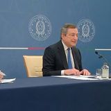 Conferenza stampa Mario Draghi sul decreto Sostegni bis