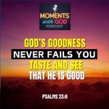 God's Goodness Never Fails You - Taste and See He is Good