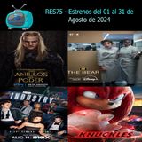 RES75 - Estrenos del 01/08/2024 al 31/08/2024